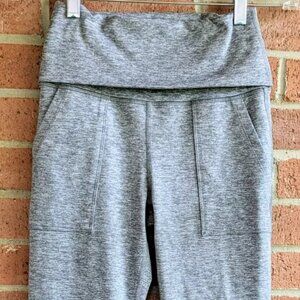 Offline Aerie Gray The Hugger Foldover Flare Leg High Rise Pants with Pockets L